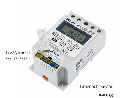 Timer Schakelaar met geheugen batterij