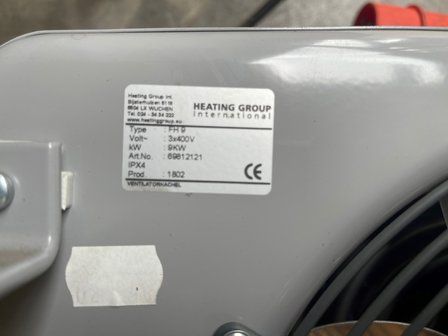 Electric fan heater 9kW | HGI-vent-9kW